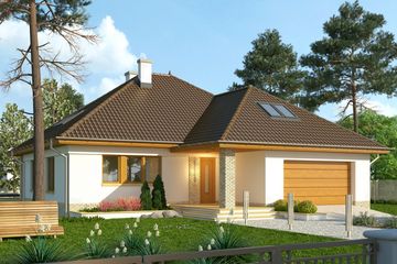  Projekt domu Melodia 2 (WRN1298) - projekt domu parterowego z poddaszem - Zdjęcie 1