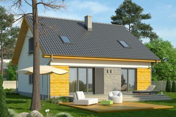  Projekt domu Omega 2 (WRN1299) - projekt domu parterowego z poddaszem - Zdjęcie 2