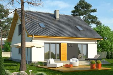  Projekt domu Omega 2 (WRN1299) - projekt domu parterowego z poddaszem - Zdjęcie 4