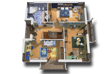  Projekt domu Kastor z garażem 2-st. [A1] (WRF1431) - projekt domu z pełnym piętrem - Zdjęcie 4