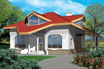  Projekt domu Alabaster (WAL1015) - projekt domu parterowego z poddaszem - Zdjęcie 1
