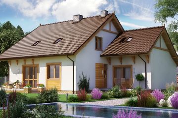  Projekt domu BS-14 dwulokalowy (JGC1008) - projekt domu parterowego z poddaszem - Zdjęcie 2