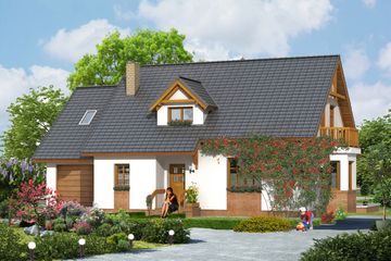  Projekt domu BW-01 (JGC1010) - projekt domu parterowego z poddaszem - Zdjęcie 1