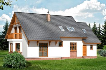  Projekt domu BW-01 (JGC1010) - projekt domu parterowego z poddaszem - Zdjęcie 2