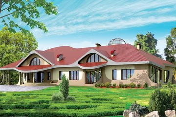  Projekt domu Axel (WAL1020) - projekt domu parterowego z poddaszem - Zdjęcie 2