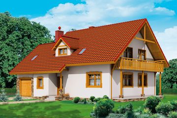  Projekt domu BW-04 (JGC1015) - projekt domu parterowego z poddaszem - Zdjęcie 1