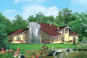  Projekt domu Blues (WAL1021) - projekt domu parterowego z poddaszem - Zdjęcie 1