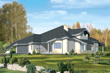  Projekt domu Bossanova (WAL1022) - projekt domu parterowego z poddaszem - Zdjęcie 1