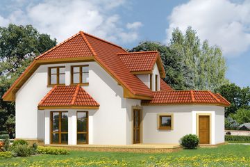  Projekt domu BW-11 z garażem z tyłu budynku (JGC1026) - projekt domu parterowego z poddaszem - Zdjęcie 2