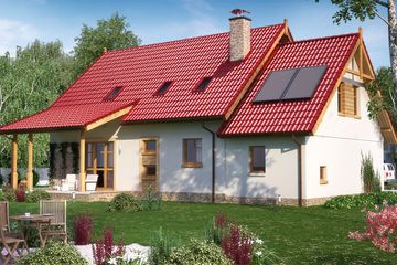  Projekt domu BW-17 wariant (JGC1036) - projekt domu parterowego z poddaszem - Zdjęcie 2