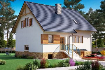  Projekt domu BW-18 podpiwniczony (JGC1037) - projekt domu parterowego z poddaszem - Zdjęcie 2