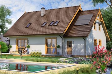  Projekt domu BW-20 (JGC1039) - projekt domu parterowego z poddaszem - Zdjęcie 2