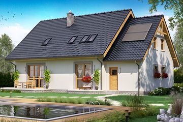  Projekt domu BW-20 wariant 1, energooszczędny (JGC1040) - projekt domu parterowego z poddaszem - Zdjęcie 2