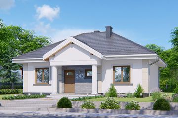 Projekt domu APS 243 (LUA1378) - projekt domu parterowego - Zdjęcie 1