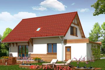  Projekt domu BW-36 (JGC1050) - projekt domu parterowego z poddaszem - Zdjęcie 2