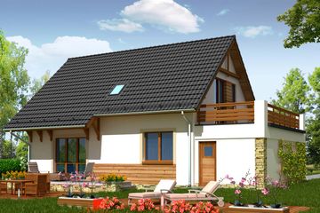  Projekt domu BW-36 wariant (JGC1051) - projekt domu parterowego z poddaszem - Zdjęcie 2