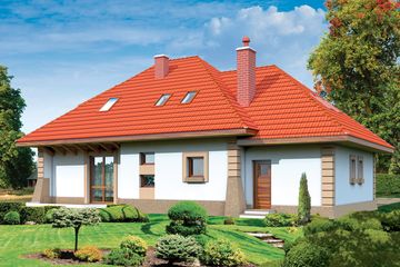  Projekt domu BW-40 (JGC1053) - projekt domu parterowego z poddaszem - Zdjęcie 2