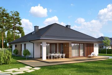  Projekt domu Luzzi II Termo (KRH1405) - projekt domu parterowego - Zdjęcie 2