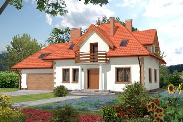  Projekt domu Pandino III Termo (KRH1406) - projekt domu parterowego z poddaszem - Zdjęcie 1