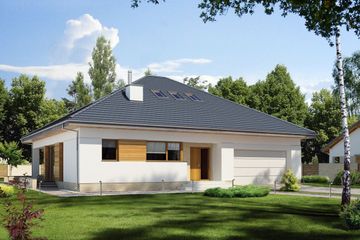  Projekt domu E-175 (WAX1078) - projekt domu parterowego - Zdjęcie 1