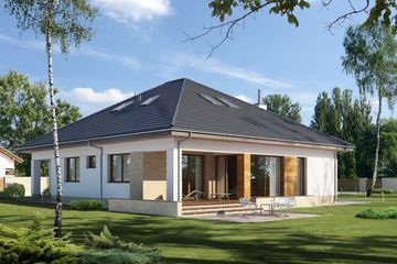  Projekt domu E-175 (WAX1078) - projekt domu parterowego - Zdjęcie 2