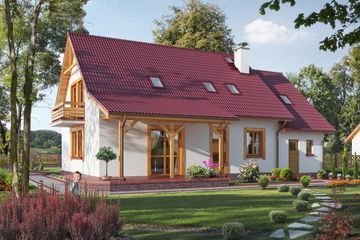  Projekt domu BW-44 (JGC1055) - projekt domu parterowego z poddaszem - Zdjęcie 2