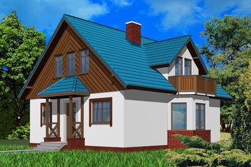  Projekt domu W-14.12 (JGC1080) - projekt domu parterowego z poddaszem - Zdjęcie 2