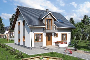  Projekt domu Galapagos (SKA1037) - projekt domu parterowego z poddaszem - Zdjęcie 1