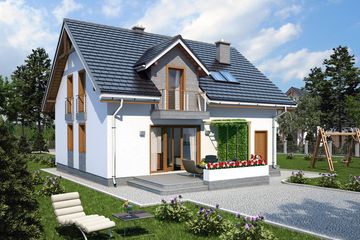  Projekt domu Galapagos (SKA1037) - projekt domu parterowego z poddaszem - Zdjęcie 2