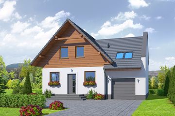  Projekt domu Gronowo x (KRP1849) - projekt domu parterowego z poddaszem - Zdjęcie 1