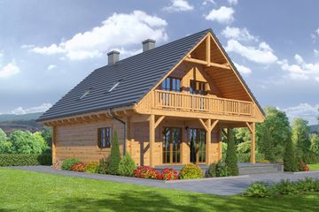  Projekt domu Świdnica 15 dw (KRP1851) - projekt domu parterowego z poddaszem - Zdjęcie 2