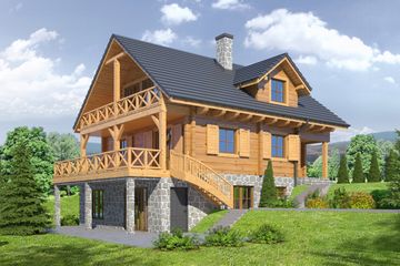  Projekt domu Osiek dw 95 (KRP1852) - projekt domu parterowego z poddaszem - Zdjęcie 1