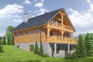  Projekt domu Osiek dw 95 (KRP1852) - projekt domu parterowego z poddaszem - Zdjęcie 2