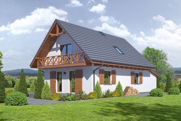  Projekt domu Zawoja dws 13a (KRP1858) - projekt domu parterowego z poddaszem - Zdjęcie 2