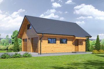  Projekt garażu gds 2-04 (KRP1860) - projekt garażu parterowego - Zdjęcie 1