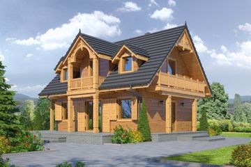  Projekt domu Gaik sudecki dws (KRP1861) - projekt domu parterowego z poddaszem - Zdjęcie 1
