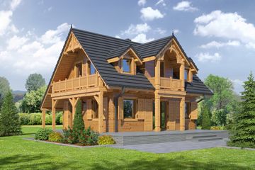  Projekt domu Gaik sudecki dws (KRP1861) - projekt domu parterowego z poddaszem - Zdjęcie 2