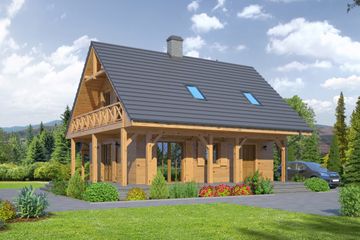  Projekt domu Świdnica mała dws (KRP1863) - projekt domu parterowego z poddaszem - Zdjęcie 1