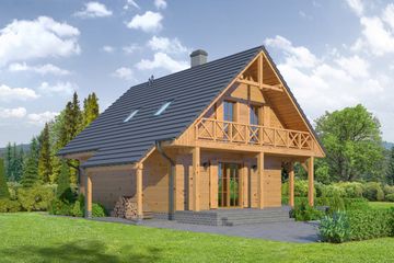  Projekt domu Świdnica mała dws (KRP1863) - projekt domu parterowego z poddaszem - Zdjęcie 2