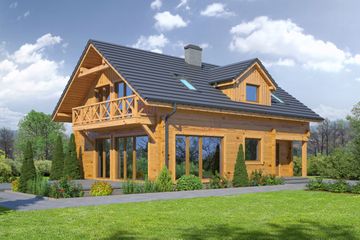  Projekt domu Osiek 301dw (KRP1865) - projekt domu parterowego z poddaszem - Zdjęcie 1