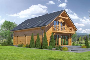  Projekt domu Osiek 301dw (KRP1865) - projekt domu parterowego z poddaszem - Zdjęcie 2