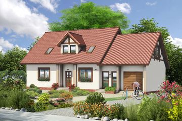  Projekt domu W-27.12c z garażem i lok. użytk. (JGC1090) - projekt domu parterowego - Zdjęcie 1