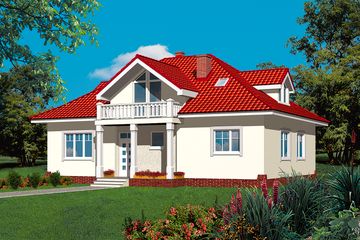  Projekt domu W-29.12 (JGC1092) - projekt domu parterowego z poddaszem - Zdjęcie 1