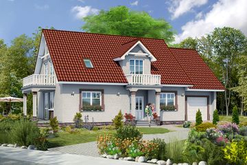  Projekt domu W-51.12a (JGC1108) - projekt domu parterowego z poddaszem - Zdjęcie 1