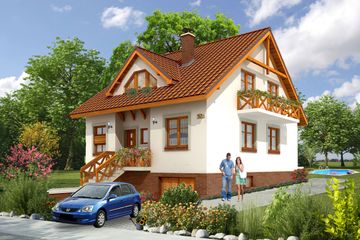  Projekt domu W-52.12a podpiwniczony (JGC1109) - projekt domu parterowego z poddaszem - Zdjęcie 1