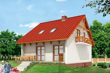  Projekt domu W-52.12a podpiwniczony (JGC1109) - projekt domu parterowego z poddaszem - Zdjęcie 2