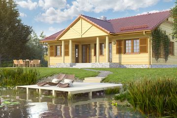  Projekt domu Borówka 6 dr-S (BSA2079) - projekt domu parterowego - Zdjęcie 2