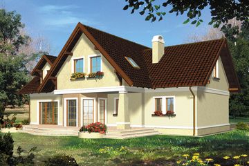  Projekt domu Kronos I (WRH1121) - projekt domu parterowego z poddaszem - Zdjęcie 3