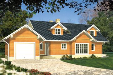  Projekt domu Nadir I (WRH1131) - projekt domu parterowego z poddaszem - Zdjęcie 3