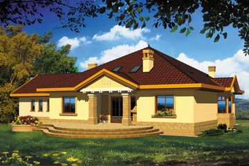  Projekt domu Sinope II (WRH1150) - projekt domu parterowego z poddaszem - Zdjęcie 4